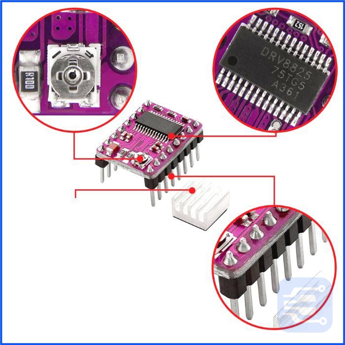 DRV8825 Stepper Motor Driver Module thumbnail 4